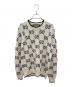 GUCCI（グッチ）の古着「GG コットンニットスウェットシャツ」｜ホワイト×ネイビー