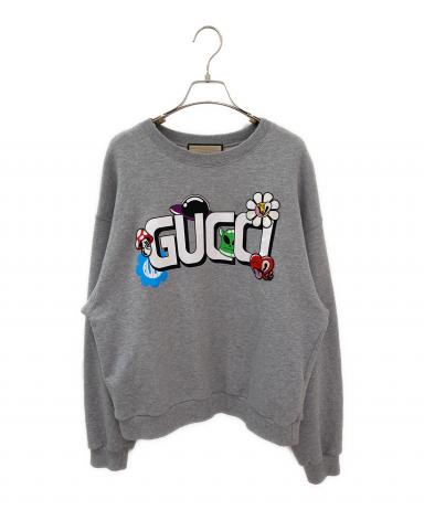 中古・古着通販】GUCCI (グッチ) 刺繍パッチプリントロゴスウェット