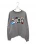 GUCCI（グッチ）の古着「刺繍パッチプリントロゴスウェット」｜グレー