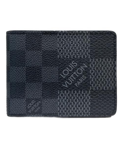 LOUIS VUITTON（ルイ ヴィトン）LOUIS VUITTON (ルイ ヴィトン) ダミエ・グラフィット 3D ポルトフォイユ・ミュルティプル ブラックの古着・服飾アイテム