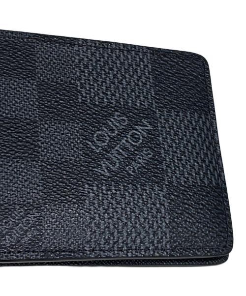 LOUIS VUITTON（ルイ ヴィトン）LOUIS VUITTON (ルイ ヴィトン) ダミエ・グラフィット 3D ポルトフォイユ・ミュルティプル ブラックの古着・服飾アイテム