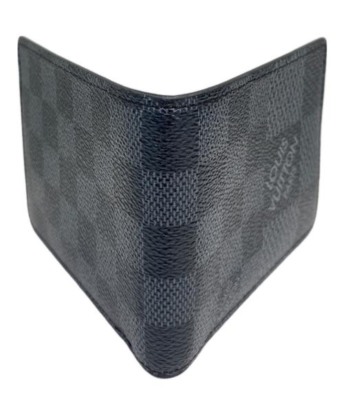 LOUIS VUITTON（ルイ ヴィトン）LOUIS VUITTON (ルイ ヴィトン) ダミエ・グラフィット 3D ポルトフォイユ・ミュルティプル ブラックの古着・服飾アイテム