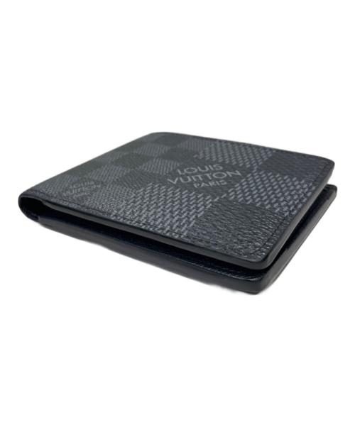 LOUIS VUITTON（ルイ ヴィトン）LOUIS VUITTON (ルイ ヴィトン) ダミエ・グラフィット 3D ポルトフォイユ・ミュルティプル ブラックの古着・服飾アイテム