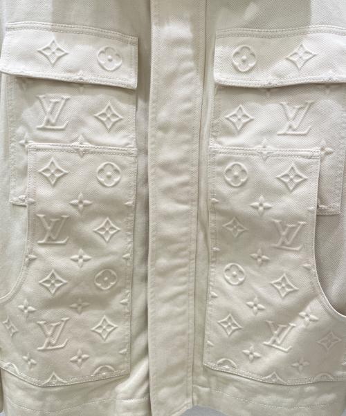 LOUIS VUITTON（ルイ ヴィトン）LOUIS VUITTON (ルイ ヴィトン) モノグラムワークウエアデニムジャケット ホワイト サイズ:44の古着・服飾アイテム
