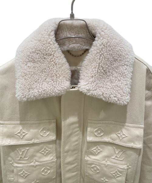 LOUIS VUITTON（ルイ ヴィトン）LOUIS VUITTON (ルイ ヴィトン) モノグラムワークウエアデニムジャケット ホワイト サイズ:44の古着・服飾アイテム