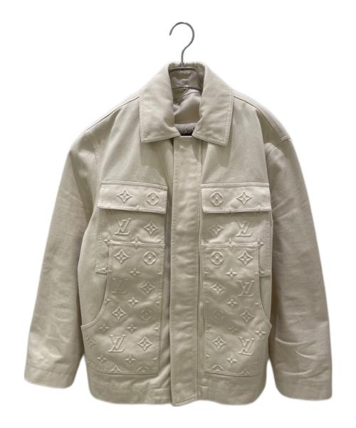 LOUIS VUITTON（ルイ ヴィトン）LOUIS VUITTON (ルイ ヴィトン) モノグラムワークウエアデニムジャケット ホワイト サイズ:44の古着・服飾アイテム