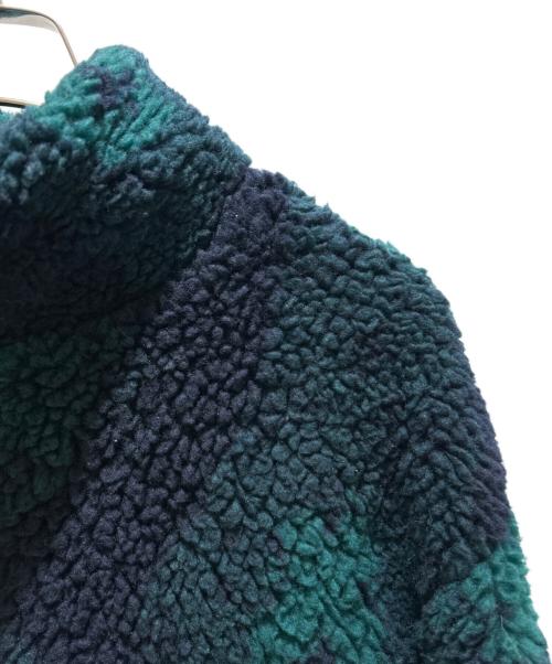 LOUIS VUITTON（ルイ ヴィトン）LOUIS VUITTON (ルイ ヴィトン) モノグラム ジャガード フリースジャケット グリーン×ネイビー サイズ:Mの古着・服飾アイテム