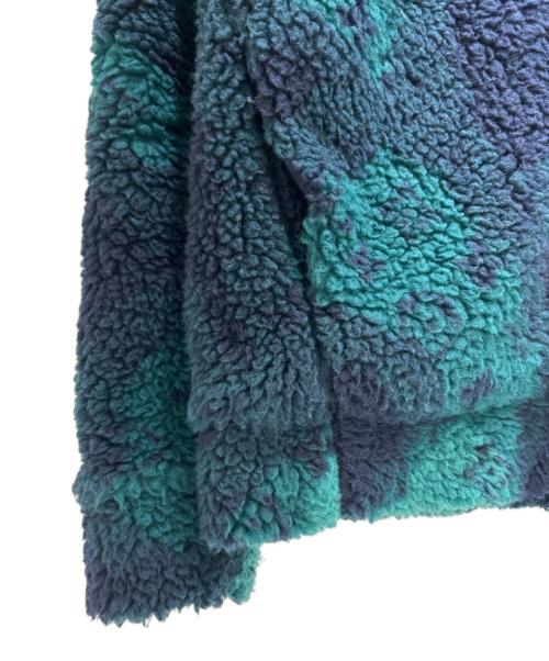 LOUIS VUITTON（ルイ ヴィトン）LOUIS VUITTON (ルイ ヴィトン) モノグラム ジャガード フリースジャケット グリーン×ネイビー サイズ:Mの古着・服飾アイテム