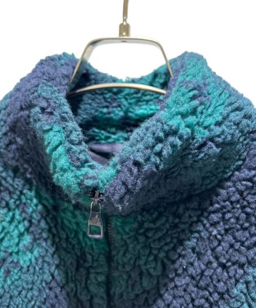 LOUIS VUITTON（ルイ ヴィトン）LOUIS VUITTON (ルイ ヴィトン) モノグラム ジャガード フリースジャケット グリーン×ネイビー サイズ:Mの古着・服飾アイテム