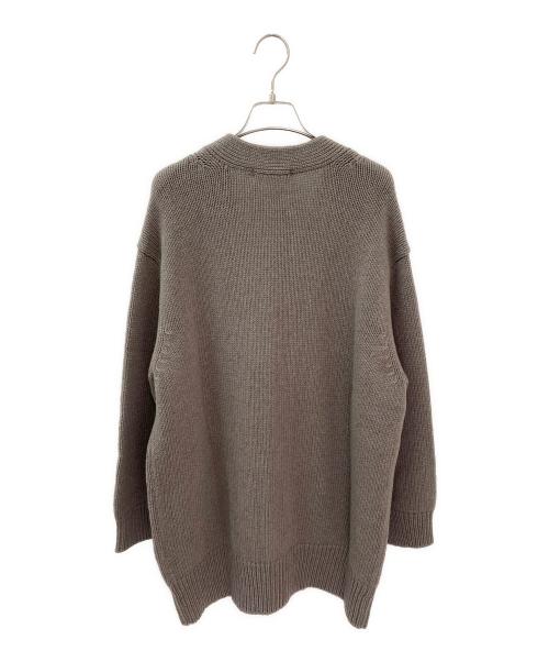 GALERIE VIE（ギャルリーヴィー）GALERIE VIE (ギャルリーヴィー) ファインウールVネックロングカーディガン グレージュ サイズ:Sの古着・服飾アイテム