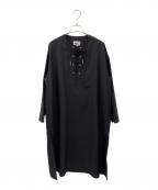 THE RERACS×editionザ リラクス×エディション）の古着「レースアップドレス」｜ブラック