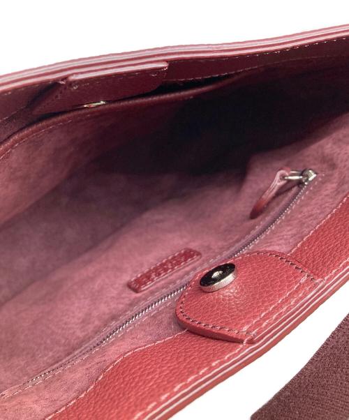 HIROFU（ヒロフ）HIROFU (ヒロフ) 【クオーレ】レザーショルダーバッグ S レッドの古着・服飾アイテム