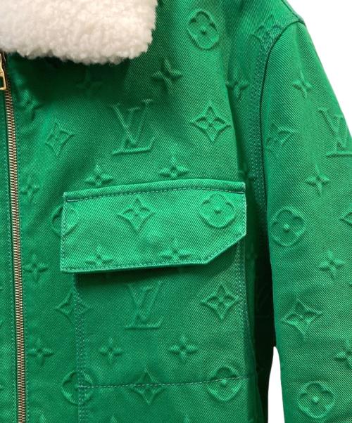 LOUIS VUITTON（ルイ ヴィトン）LOUIS VUITTON (ルイ ヴィトン) 21AW エンボスモノグラムシャーリングカラーワークウェアブルゾン RM212 G98 HLA60W グリーン サイズ:46の古着・服飾アイテム
