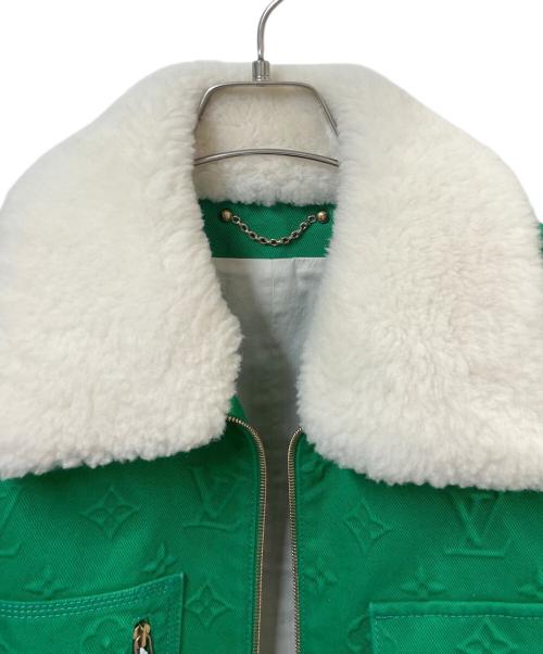 LOUIS VUITTON（ルイ ヴィトン）LOUIS VUITTON (ルイ ヴィトン) 21AW エンボスモノグラムシャーリングカラーワークウェアブルゾン RM212 G98 HLA60W グリーン サイズ:46の古着・服飾アイテム
