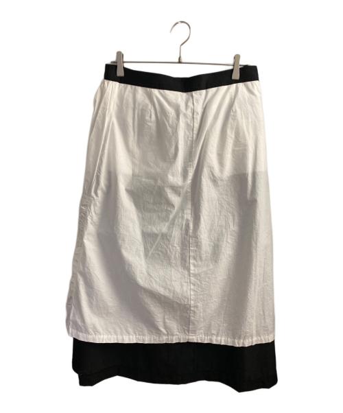 COMME des GARCONS COMME des GARCONS（コムデギャルソン コムデギャルソン）COMME des GARCONS COMME des GARCONS (コムデギャルソン コムデギャルソン) インサイドアウトフリルスカート ブラック×ホワイト サイズ:Ｌの古着・服飾アイテム