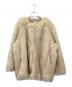 CLANE（クラネ）の古着「NO COLLAR VOLUME ECO FUR COAT」｜アイボリー