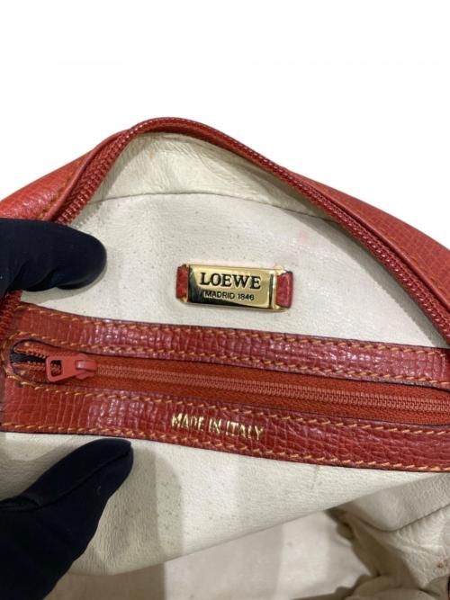 LOEWE（ロエベ）LOEWE (ロエベ) レザーハンドバッグ ブラウンの古着・服飾アイテム