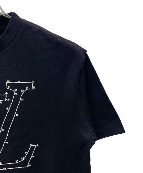 LOUIS VUITTON（ルイ ヴィトン）LOUIS VUITTON (ルイ ヴィトン) 20AW ヴァージルアブロー LVステッチ エンブロイダリー カットソー ブラック サイズ:Mの古着・服飾アイテム