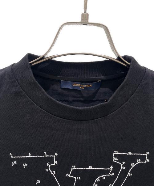 LOUIS VUITTON（ルイ ヴィトン）LOUIS VUITTON (ルイ ヴィトン) 20AW ヴァージルアブロー LVステッチ エンブロイダリー カットソー ブラック サイズ:Mの古着・服飾アイテム