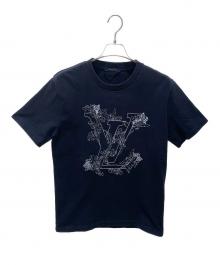 LOUIS VUITTON（ルイ ヴィトン）の古着「Tシャツ/フラワー刺繍Ｔシャツ」｜ネイビー