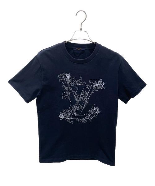 LOUIS VUITTON（ルイ ヴィトン）LOUIS VUITTON (ルイ ヴィトン) Tシャツ/フラワー刺繍Ｔシャツ ネイビー サイズ:Mの古着・服飾アイテム