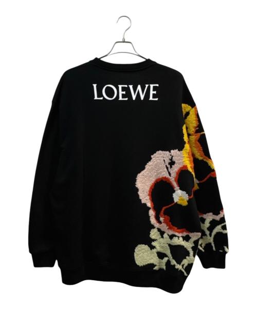 LOEWE（ロエベ）LOEWE (ロエベ) 22SS Pansies Embroidery Sweatshirt ブラック サイズ:Sの古着・服飾アイテム