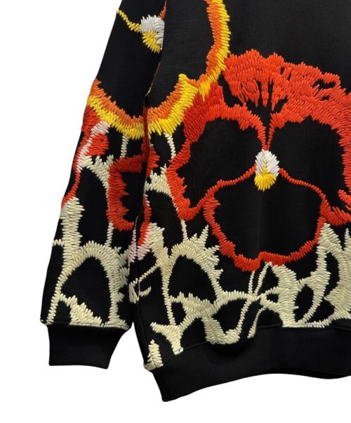 LOEWE（ロエベ）LOEWE (ロエベ) 22SS Pansies Embroidery Sweatshirt ブラック サイズ:Sの古着・服飾アイテム