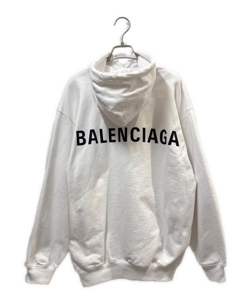BALENCIAGA（バレンシアガ）BALENCIAGA (バレンシアガ) バックロゴパーカー ホワイト サイズ:Sの古着・服飾アイテム