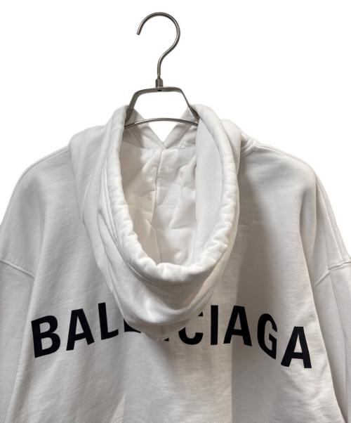 BALENCIAGA（バレンシアガ）BALENCIAGA (バレンシアガ) バックロゴパーカー ホワイト サイズ:Sの古着・服飾アイテム