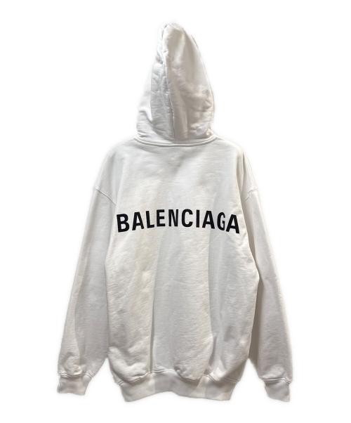 BALENCIAGA（バレンシアガ）BALENCIAGA (バレンシアガ) バックロゴパーカー ホワイト サイズ:Sの古着・服飾アイテム