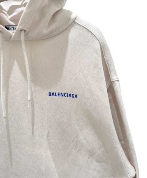 BALENCIAGA（バレンシアガ）BALENCIAGA (バレンシアガ) LOGO ミディアムフィットフーディー アイボリー サイズ:Sの古着・服飾アイテム