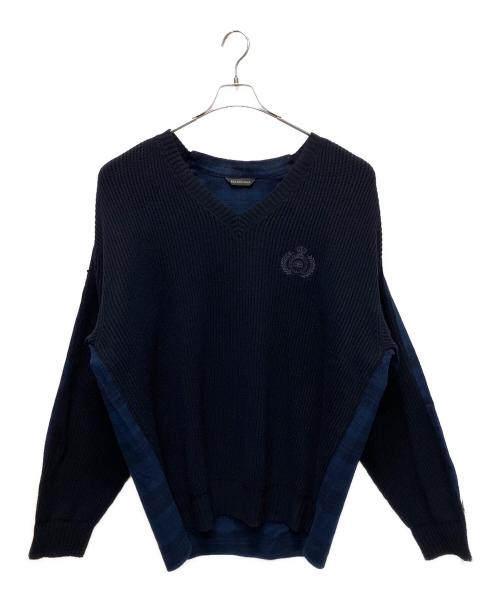 BALENCIAGA（バレンシアガ）BALENCIAGA (バレンシアガ) 22AW Hybrid V-Neck Shirt ネイビー サイズ:XSの古着・服飾アイテム