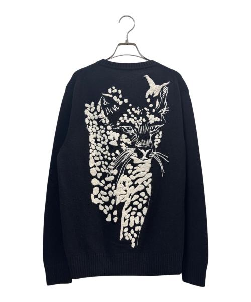 Dior（ディオール）Dior (ディオール) 19AW×Raymond Pettibon レイモンドペディボン バックパンサー刺繍ウールニットセーター ブラック サイズ:Mの古着・服飾アイテム