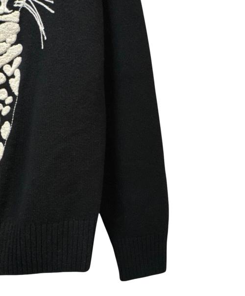 Dior（ディオール）Dior (ディオール) 19AW×Raymond Pettibon レイモンドペディボン バックパンサー刺繍ウールニットセーター ブラック サイズ:Mの古着・服飾アイテム