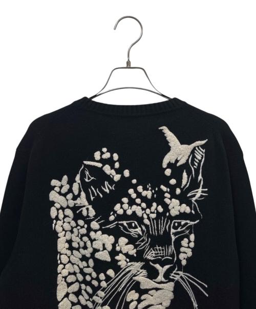 Dior（ディオール）Dior (ディオール) 19AW×Raymond Pettibon レイモンドペディボン バックパンサー刺繍ウールニットセーター ブラック サイズ:Mの古着・服飾アイテム
