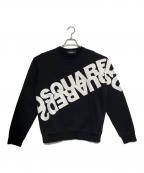 DSQUARED2ディースクエアード）の古着「リバースロゴ プリント スウェット」｜ブラック