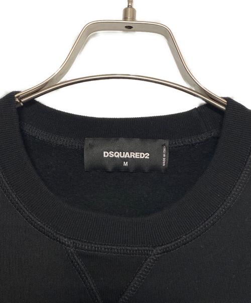 DSQUARED2（ディースクエアード）DSQUARED2 (ディースクエアード) リバースロゴ プリント スウェット ブラック サイズ:Ⅿの古着・服飾アイテム