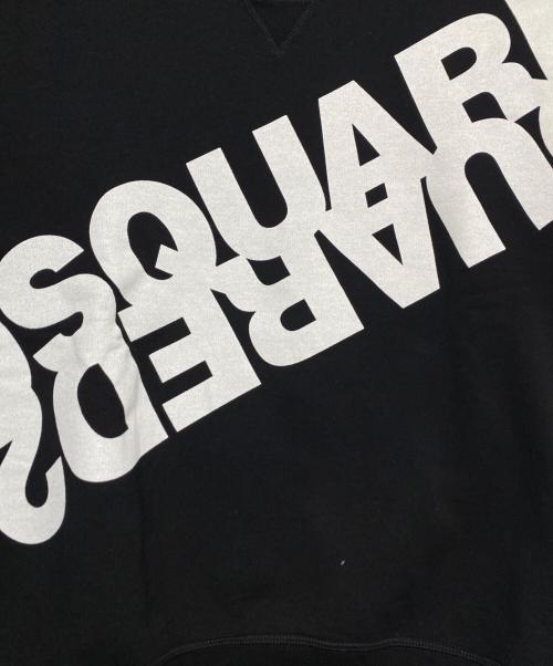 DSQUARED2（ディースクエアード）DSQUARED2 (ディースクエアード) リバースロゴ プリント スウェット ブラック サイズ:Ⅿの古着・服飾アイテム
