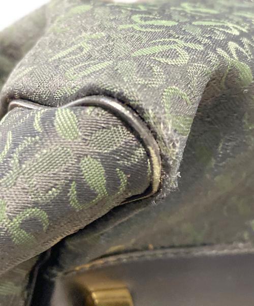 LOEWE（ロエベ）LOEWE (ロエベ) アナグラムボストンバッグ グリーン×ブラックの古着・服飾アイテム