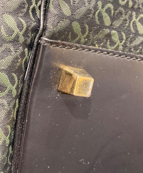 LOEWE（ロエベ）LOEWE (ロエベ) アナグラムボストンバッグ グリーン×ブラックの古着・服飾アイテム