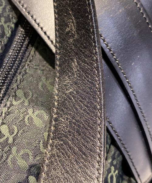 LOEWE（ロエベ）LOEWE (ロエベ) アナグラムボストンバッグ グリーン×ブラックの古着・服飾アイテム