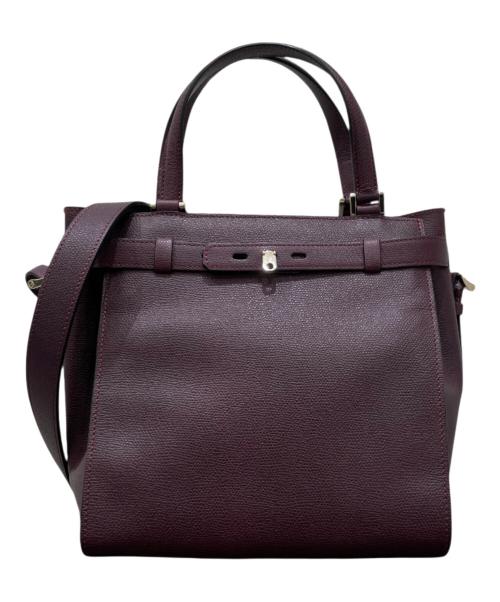 Valextra（ヴァレクストラ）Valextra (ヴァレクストラ) Bキューブ パープルの古着・服飾アイテム