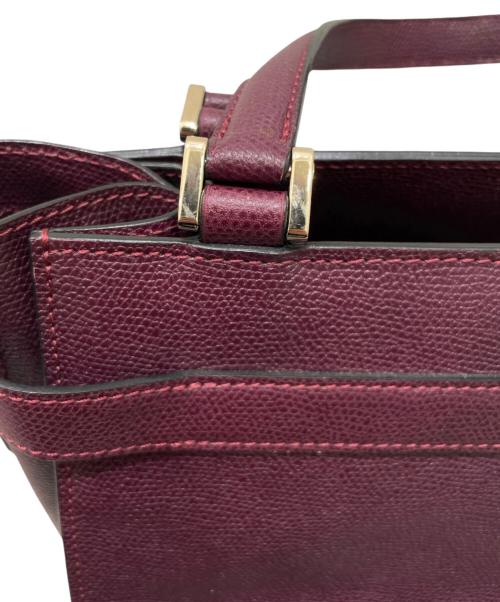 Valextra（ヴァレクストラ）Valextra (ヴァレクストラ) Bキューブ パープルの古着・服飾アイテム