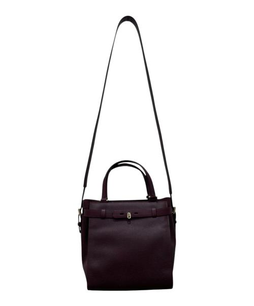 Valextra（ヴァレクストラ）Valextra (ヴァレクストラ) Bキューブ パープルの古着・服飾アイテム