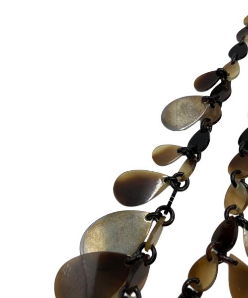 HERMES（エルメス）HERMES (エルメス) ドロップバッファローホーンネックレス ブラウン×シルバーの古着・服飾アイテム