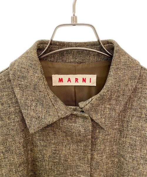 MARNI（マルニ）MARNI (マルニ) ウール混ジャケット ブラウン サイズ:40の古着・服飾アイテム