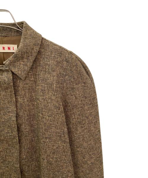 MARNI（マルニ）MARNI (マルニ) ウール混ジャケット ブラウン サイズ:40の古着・服飾アイテム