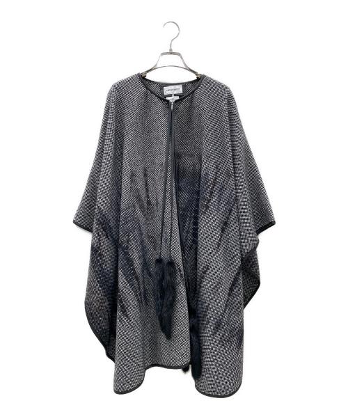 Emilio Pucci（エミリオ プッチ）Emilio Pucci (エミリオ プッチ)  ケープ ブラック×ホワイト サイズ:FREEの古着・服飾アイテム