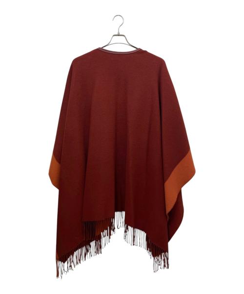 HERMES（エルメス）HERMES (エルメス) ポンチョ 《ロカバール》 レッド サイズ:FREEの古着・服飾アイテム