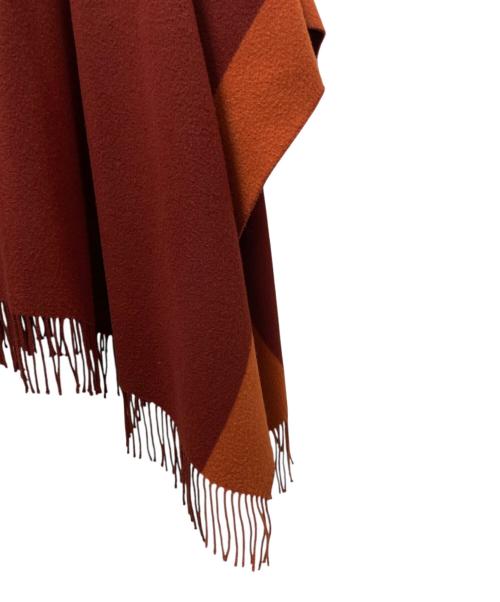 HERMES（エルメス）HERMES (エルメス) ポンチョ 《ロカバール》 レッド サイズ:FREEの古着・服飾アイテム